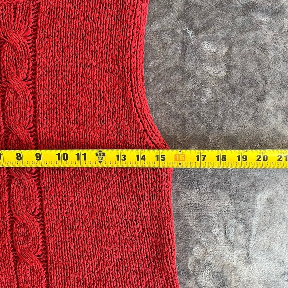 Liz Claiborne Women's Large Red Sleeveless Sweater Great Condition - Picture 4 of 7